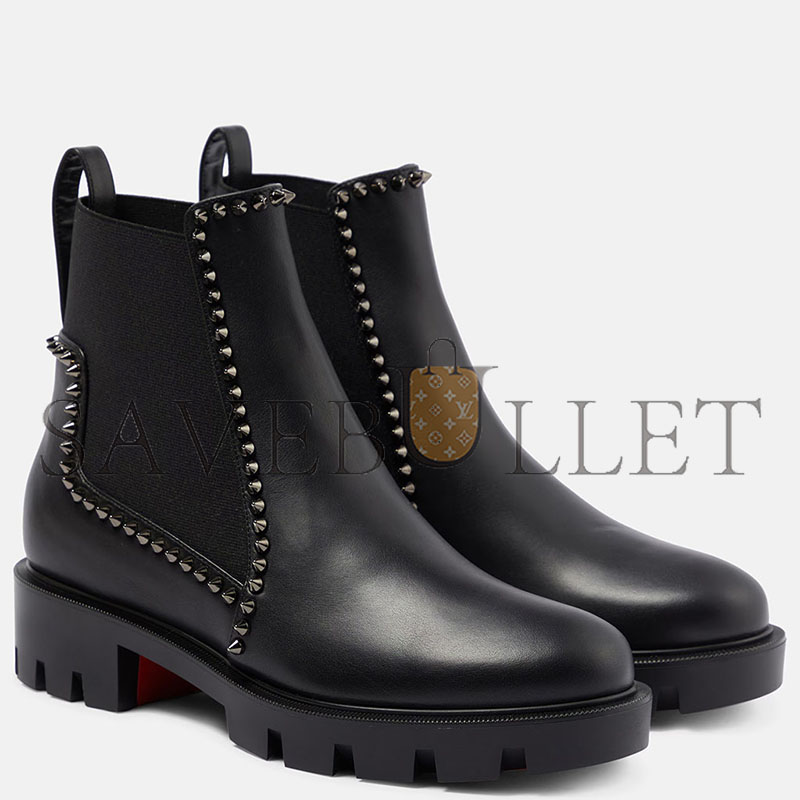 CHRISTIAN LOUBOUTIN OUT LINA EMBELLISHED LEATHER ANKLE BOOTP00728030